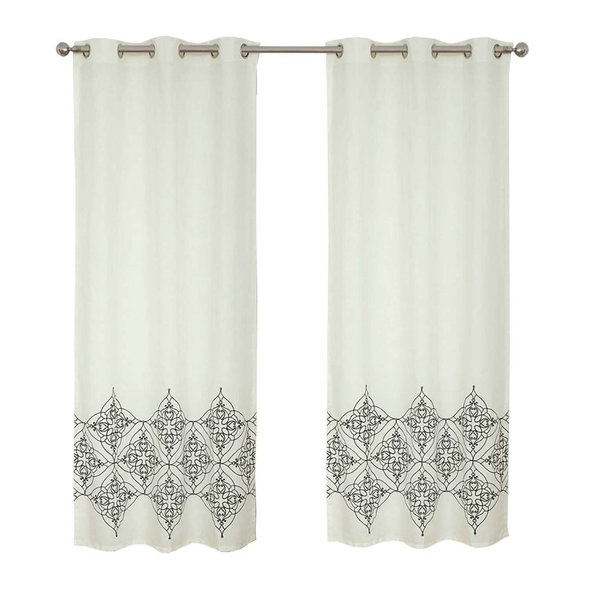 2-Piece Set: Global Varanasi Embroidered Window Panel Pair