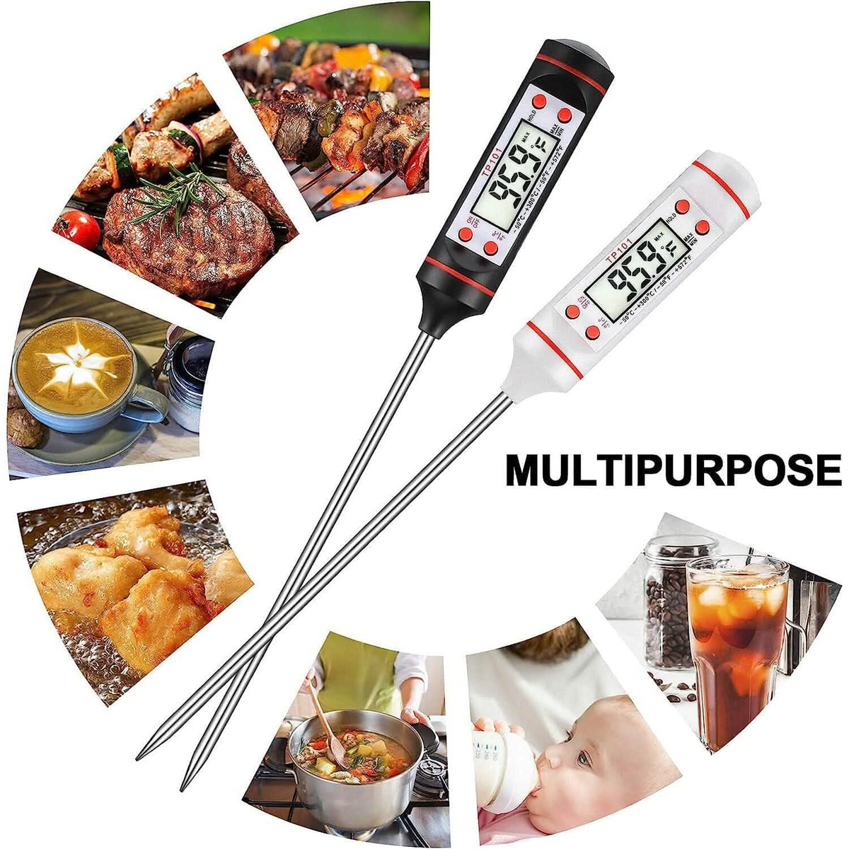 2-Piece Set: Multi-functional Thermometer Pen with High Accuracy and Instant Read