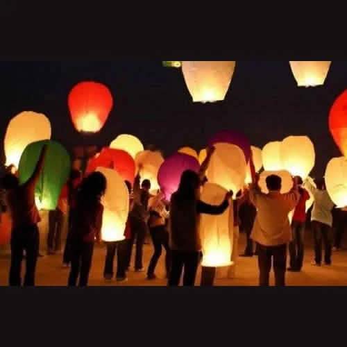 4-Pack: Chinese Paper Flying Sky Lanterns
