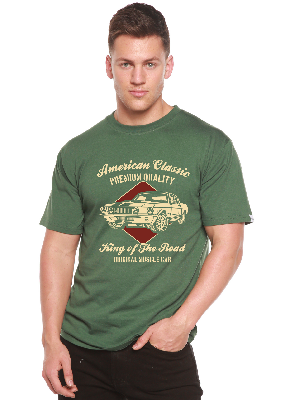 American Classic Men's Bamboo Viscose/Organic Cotton Short Sleeve Graphic T-Shirt