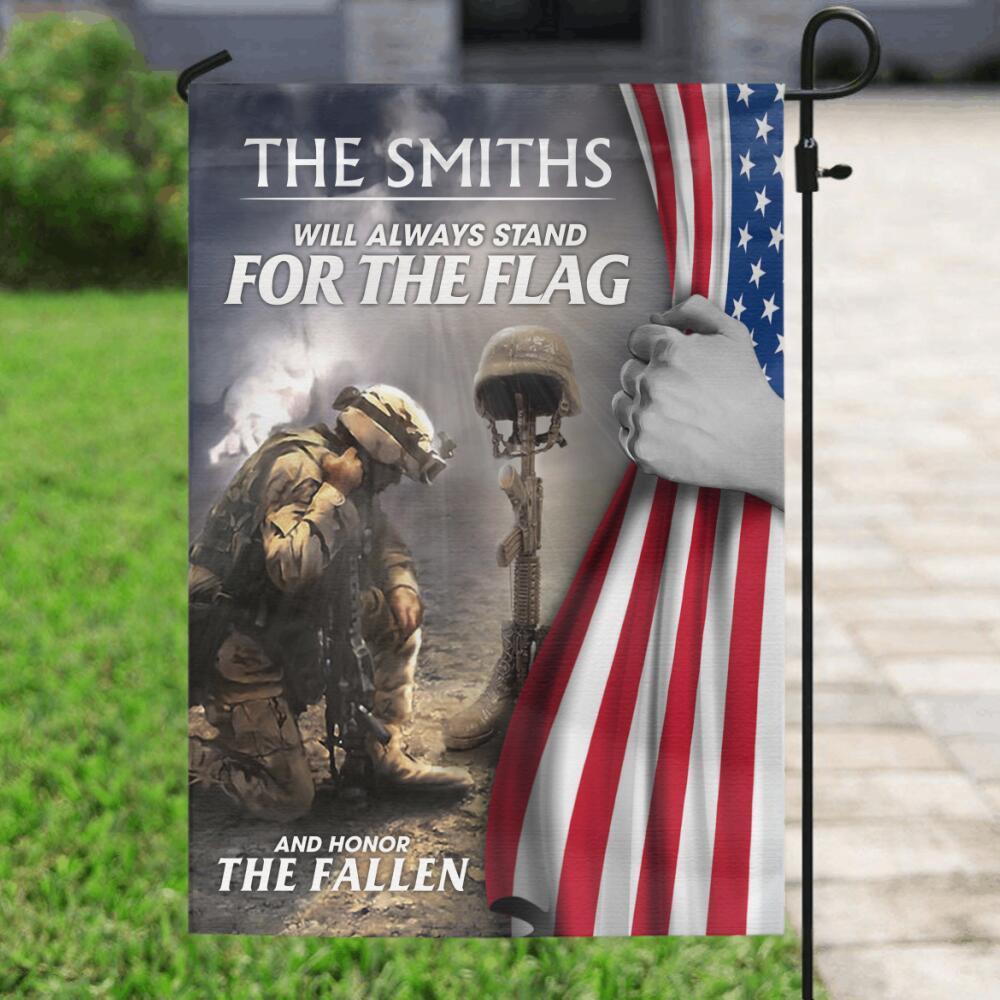 Personalized Veteran Flag - Best Gift For Memorial Day - The Smiths Will Always Stand For The Flag And Honor The Fallen