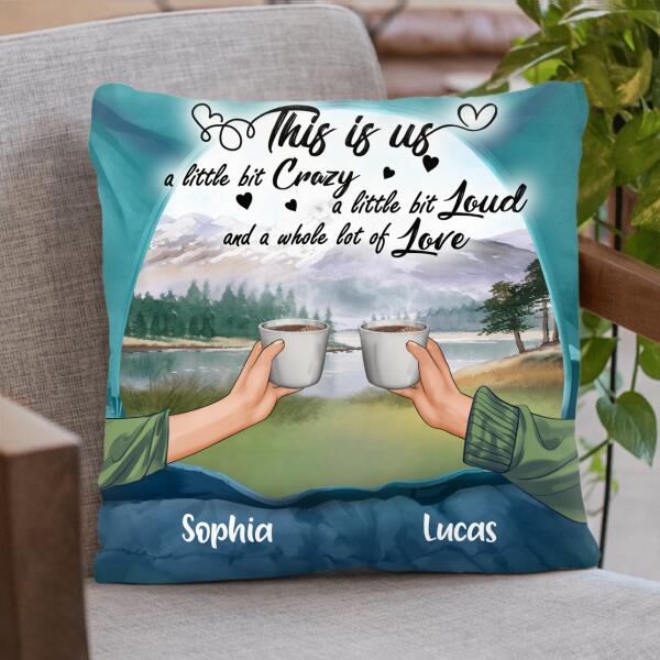 Personalized Camping Pillow Cover, Cushion Cover - Gift Idea For Camping Lovers - This is us A little crazy - 619Z6N