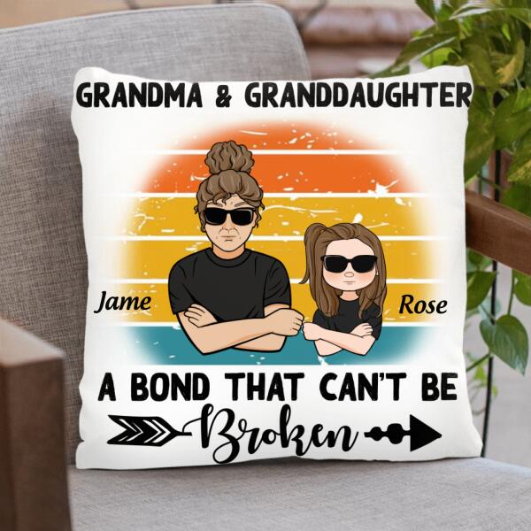 Personalized Grandma & Grandkids Pillow Cover/Cushion Cover - A Bond That Can't Be Broken - B201YH