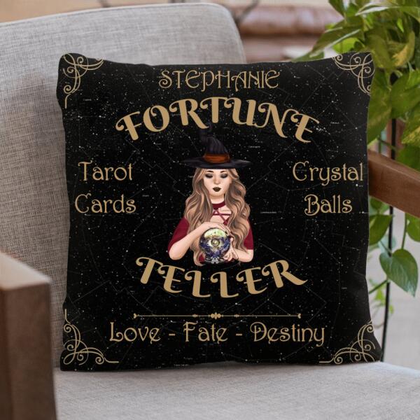 Personalized Tarot Reader Pillow Cover - Best Gift For Tarot Lovers - Love Fate Destiny
