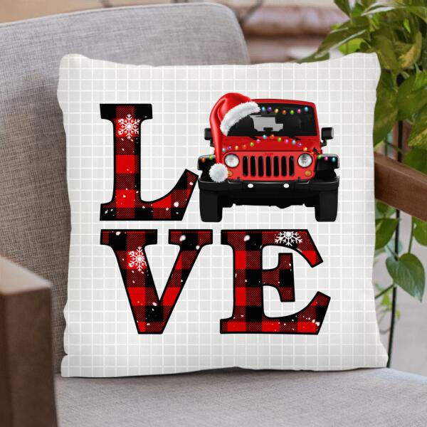 Personalized Love Off - Road Car Pillow Cover