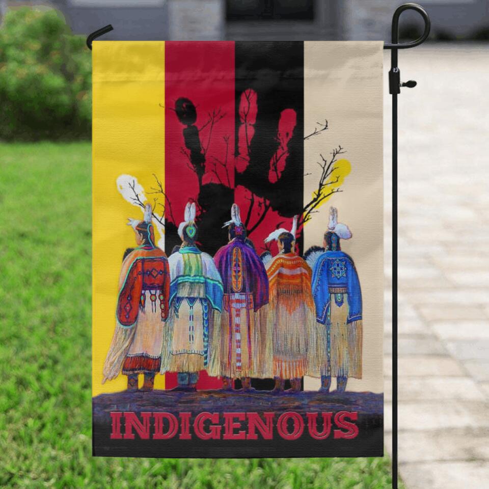 Personalized Native American Flag Sign - Best Gift Idea For Friends