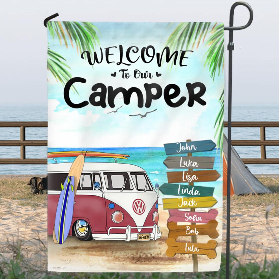 Personalized Camping Beach Flag - Gift For Camping Beach Lovers - Life is better at the beach - TF8COY