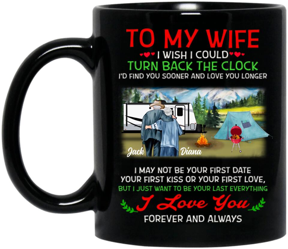 Personalized Old Couple Coffee Mug - Best Gift Idea For Grandparents/Couple - To My Wife I Wish I Could Turn Back The Clock