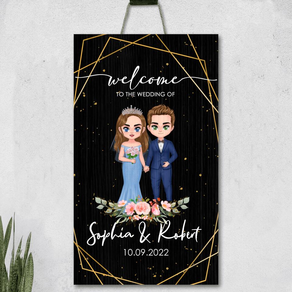 Personalized Decor Gift Wedding Welcome Wooden Sign - Gift Idea For Wedding Anniversary/For Her/For Him