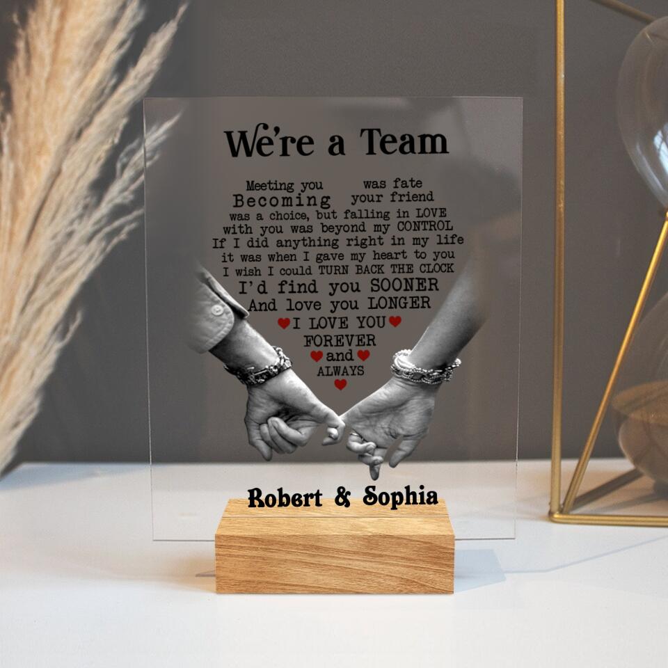 Personalized Couple Acrylic Plaque - Anniversary Gift For Couple - I Love You Forever And Always