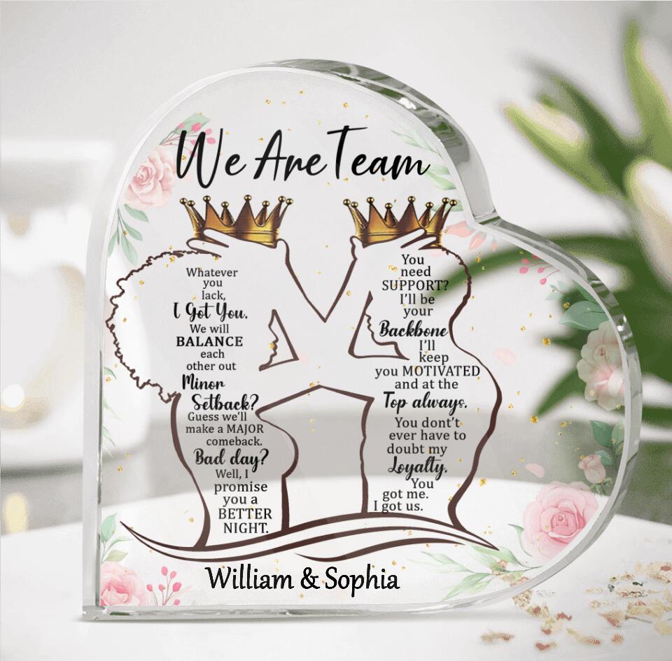 Personalized Couple Acrylic Plaque - Gift Idea For Couple - We Are Team