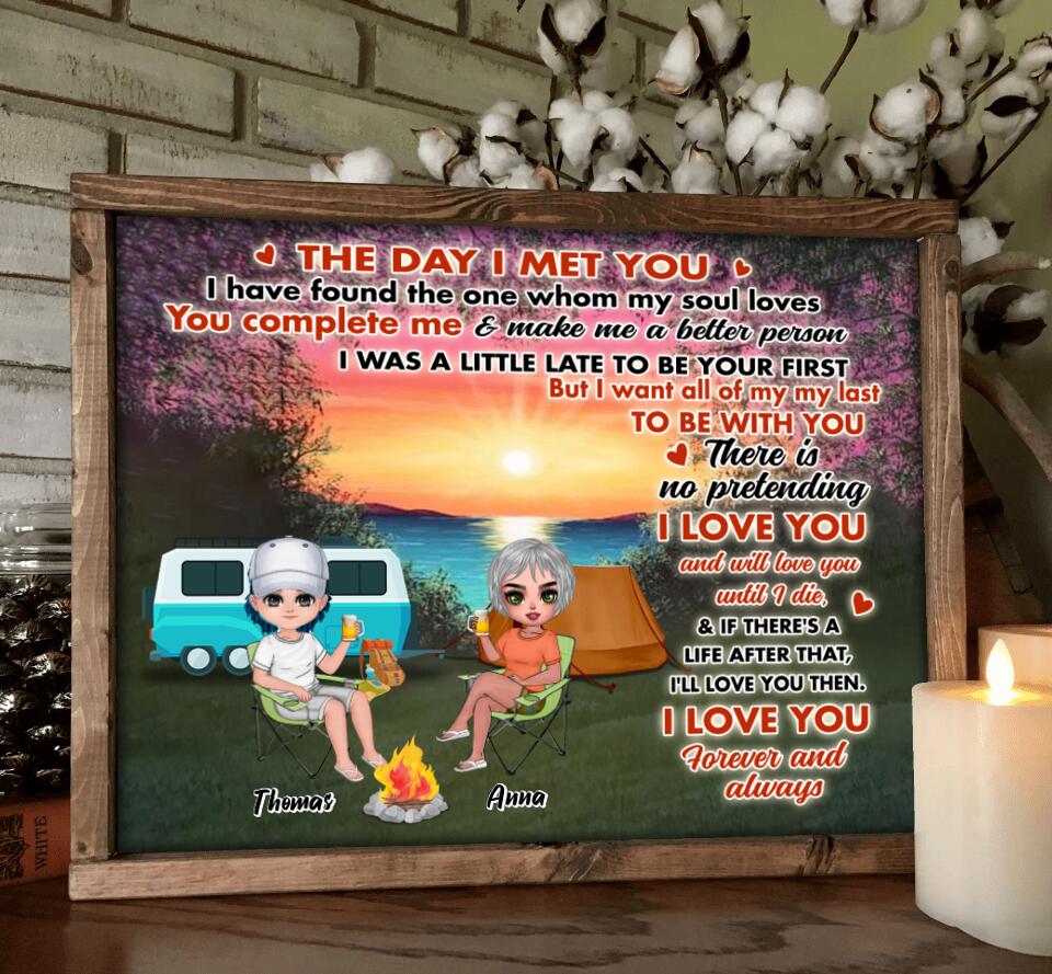 Personalized Couple Camping Poster - Gift Idea For Couple/Camping Lover - I Love You Forever And Always