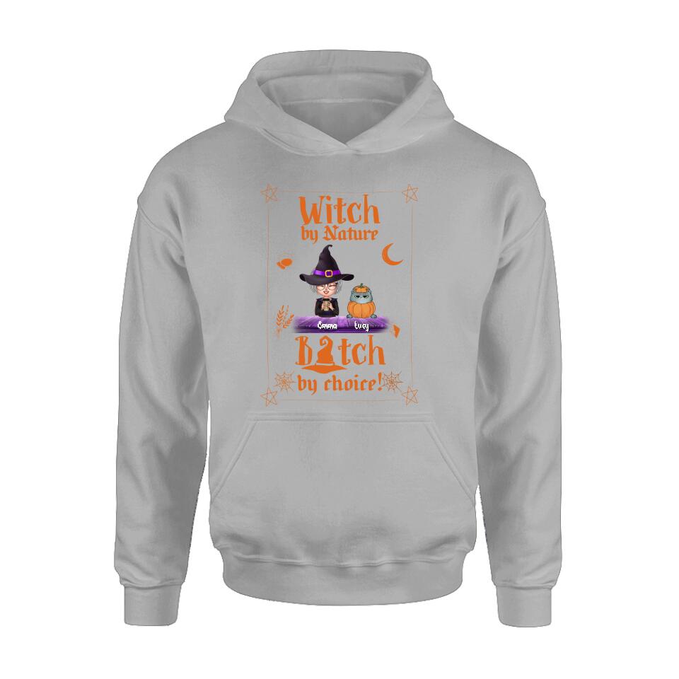 Personalized Witch Shirt - Up to 6 Cats/Dogs - Halloween Gift Idea For Cat/Dog Lovers/Friends
