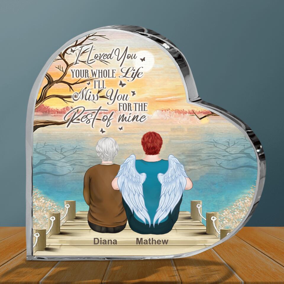 Personalized Memorial Daughter/Son Acrylic Plaque - Memorial Gifts For Loss Of Daughter/Son - I Loved You Your Whole Life I'll Miss You For The Rest Of Mine