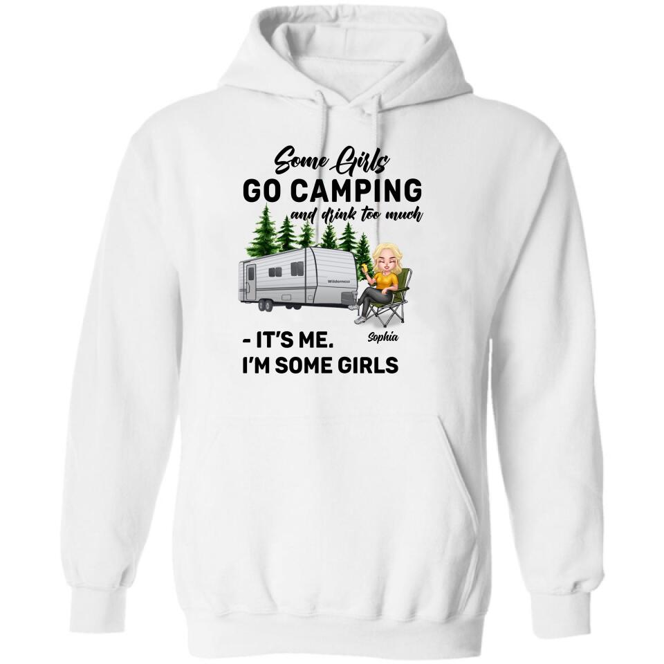 Personalized Camping Lady Shirt/Pullover Hoodie - Woman/Couple - Gift Idea For Camping Lover