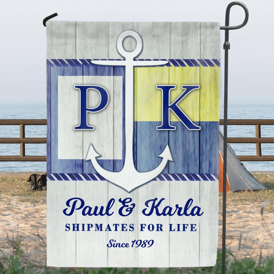 Personalized Nautical Flag - Best Gift For Family/Couple - Shipmates For Life