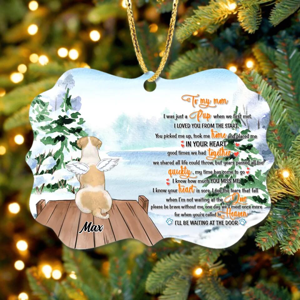 Personalized Memorial Pets Rectangle Wooden Ornament - Up to 4 Pets - Gift Idea For Dog/Cat Lovers - To My Mom