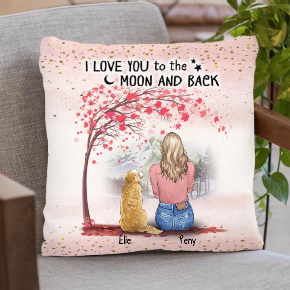 Personalized Pet Mom Pillow Cover - Mom With Up to 5 Pets - Best Friends For Life