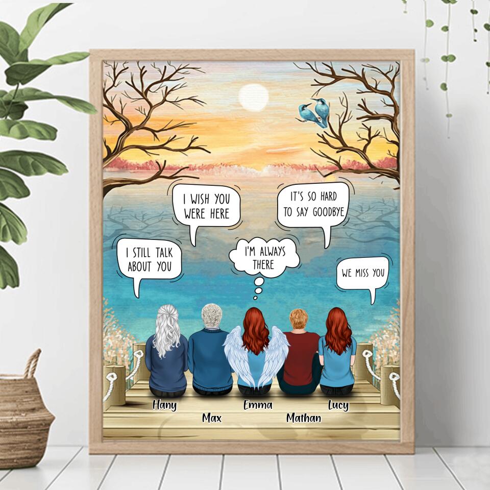 Personalized Memorial Poster - Up to 5 People - Gift Idea For Family