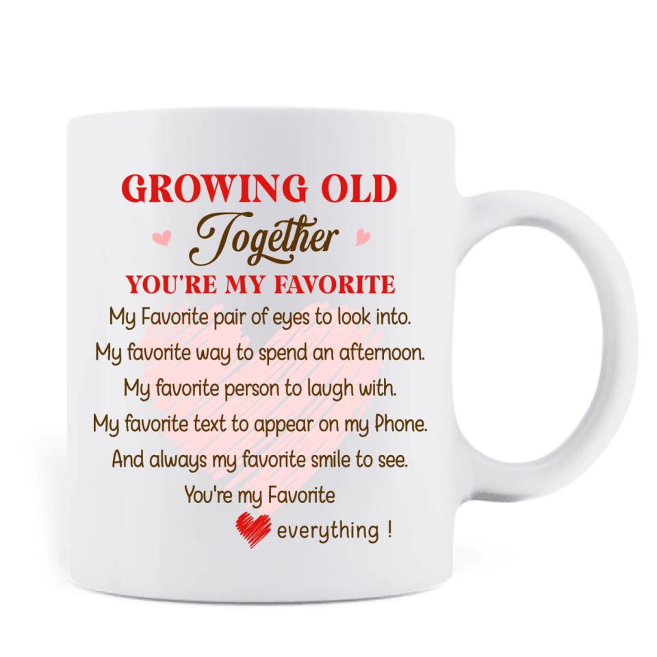 Personalized Couple Coffee Mug - Gift Ideas For Her and Him - Mother's Day Gift For Wife From Husband - Growing Old Together