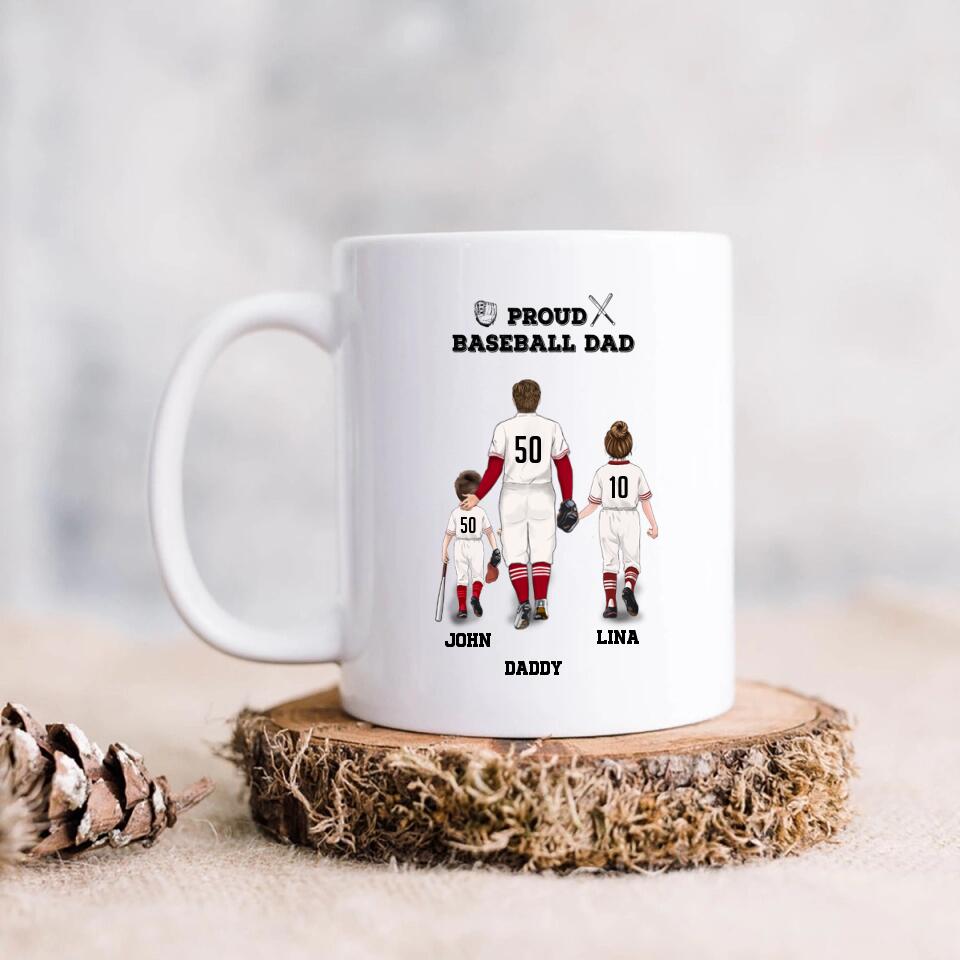 Personalized Baseball Coffee Mug - Gift For Father & Kids Baseball Players Mug