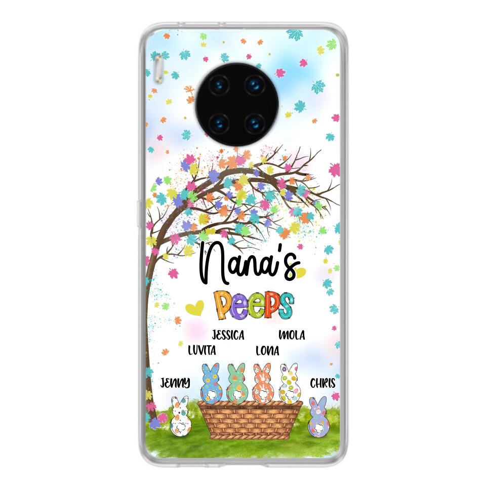 Personalized Nana's Peeps Phone Case - Gift Idea For Easter Day - Up to 6 Bunnies - Nana's Peeps - Cases For Oppo, Xiaomi & Huawei