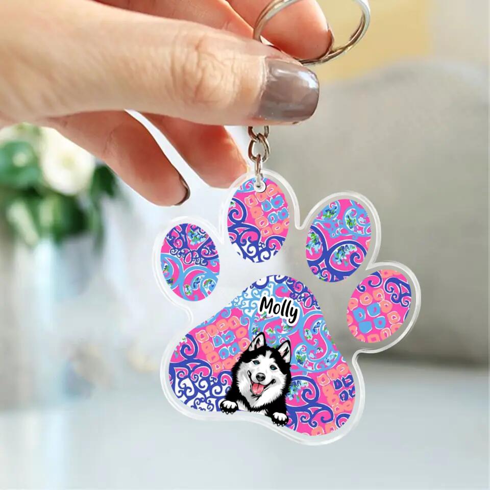 Personalized Dog Acrylic Keychain - Up to 3 Dogs - Mother's Day Gift Idea For Dog Lovers