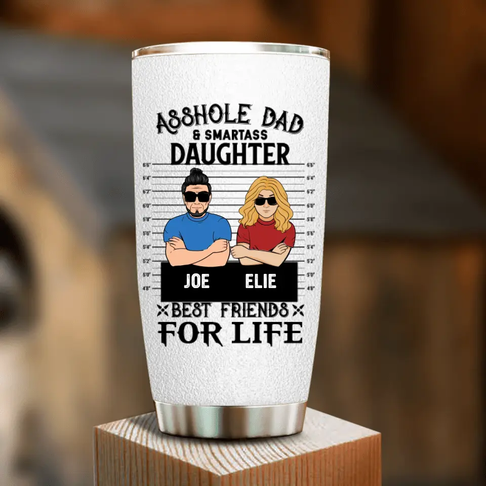 Personalized Dad/Mom & Daughter/Son Tumbler - Father's Day/Mother's Day Gift from Daughter & Son