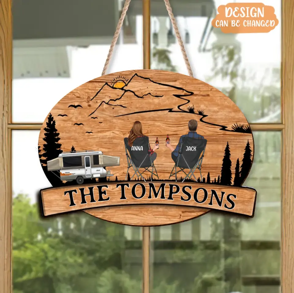 Personalized Camping Wooden Sign - Gift Idea For Camping Lover/Couple