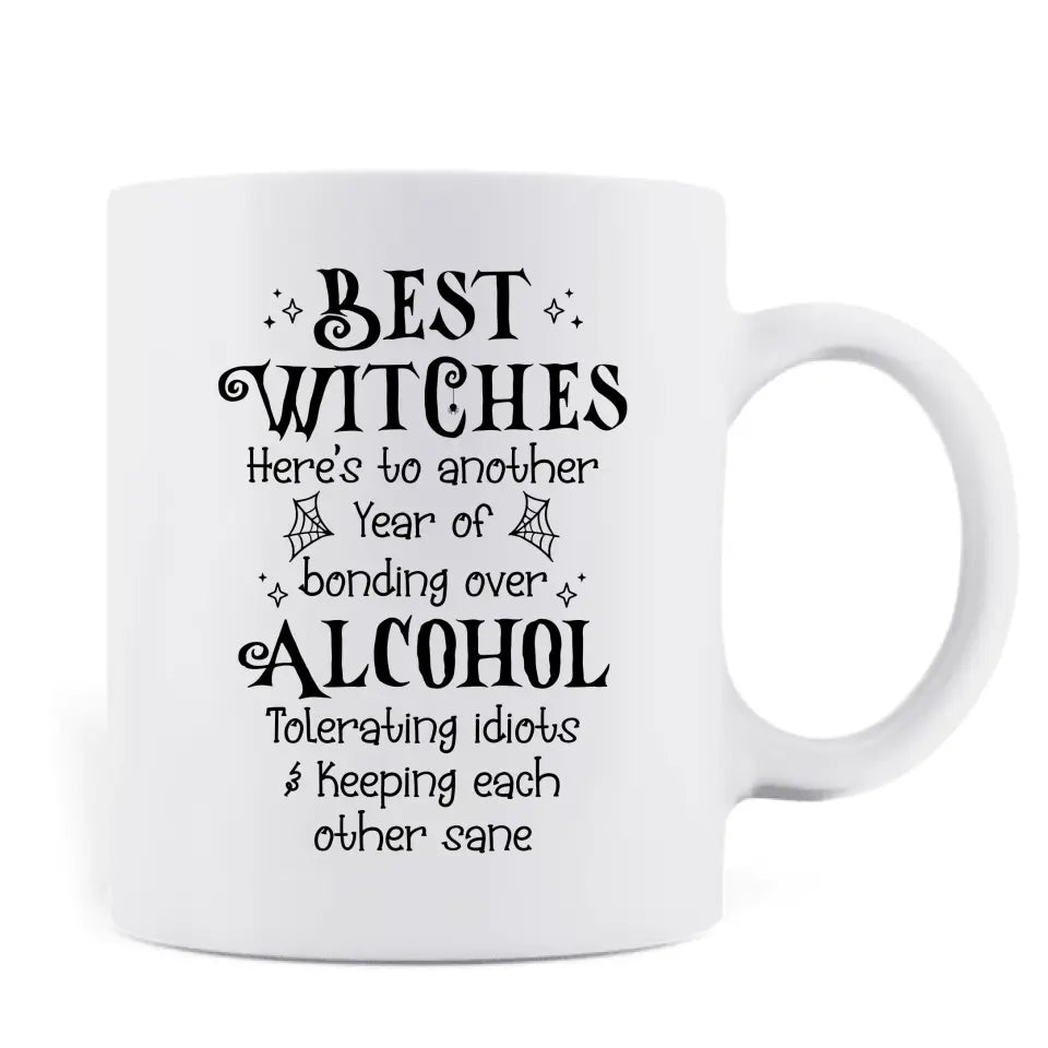 Personalized Besties Witches Coffee Mug - Halloween Gift Idea for Besties/Friends - Best Witches