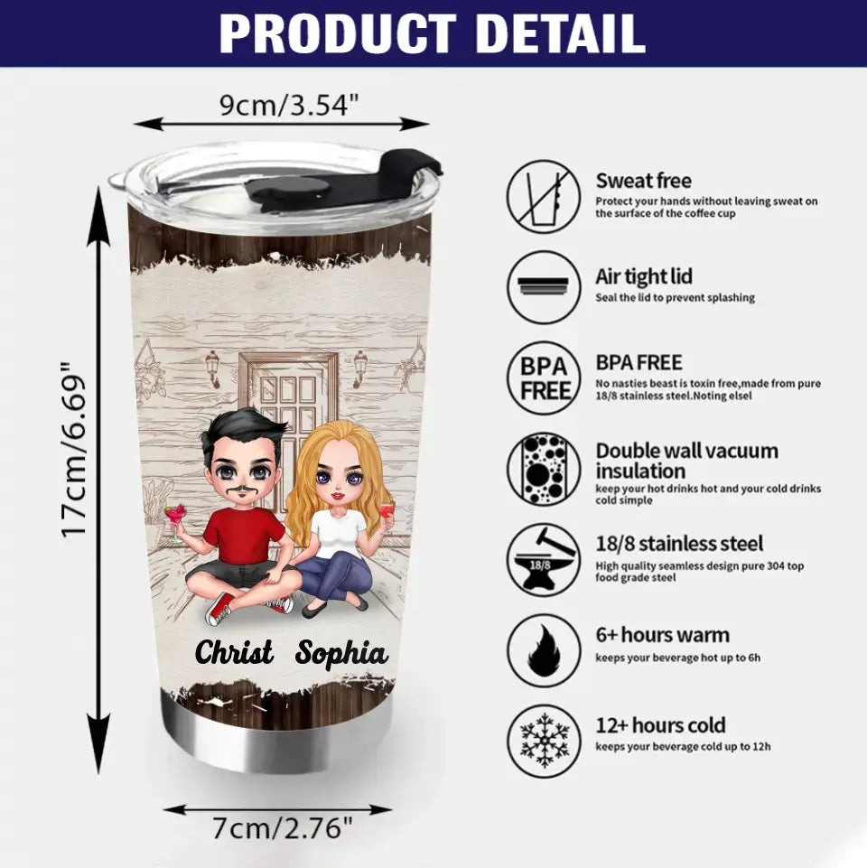 Personalized Couple Tumbler - Gift Idea For Couple/Valentines Day - My Husband Is Totally My Most Favorite Guy Of All Time In The History Of Forever