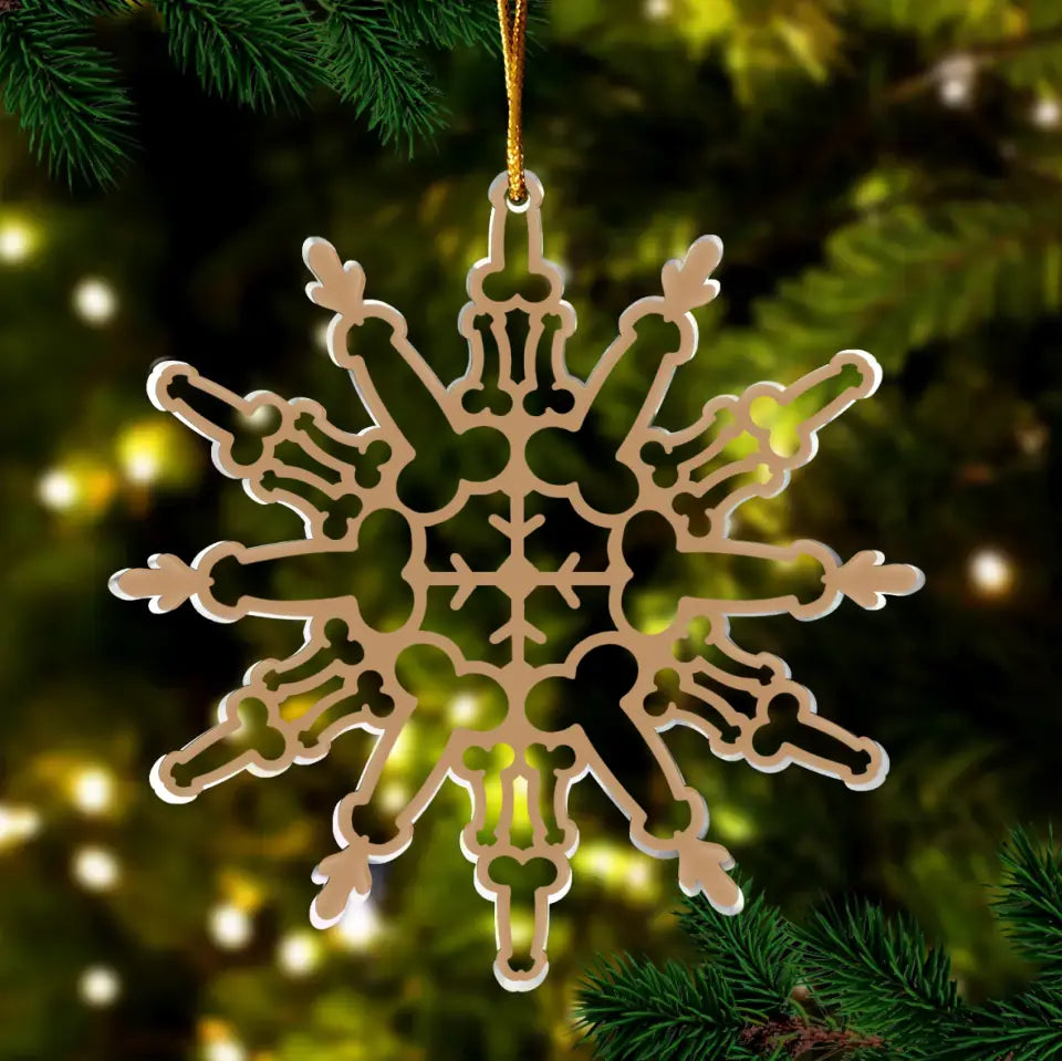 Personalized Funny Snow Flake Acrylic Ornament - Christmas Gift Idea for Couple/Him