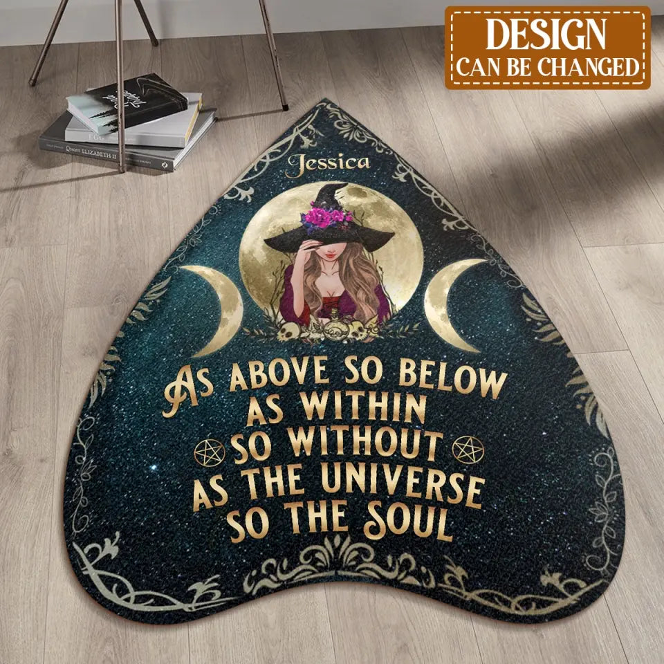 Personalized Home Blessing Wicca Doormat - Gift Idea For Witch Lover - Home Decoration - As Above So Below As Within So Without