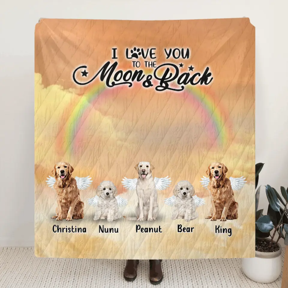 Personalized Dog Memorial Blanket - Best Gift For Dog Lovers - Don't Cry For Me Mom! I'm Ok