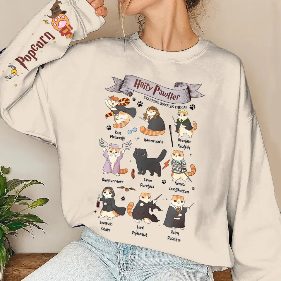 Personalized Cat AOP Sweater - Gift Idea for Cat Lovers