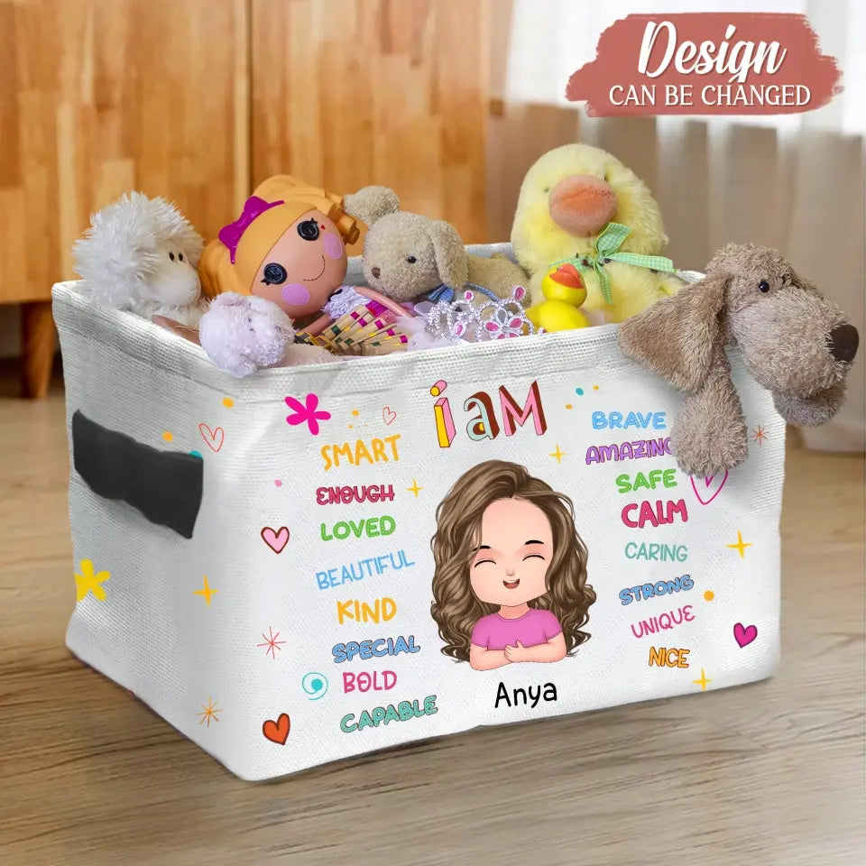 Personalized Kid Storage Box - Kid/Grandkid/Granddaughter Gift Idea - I Am Kind