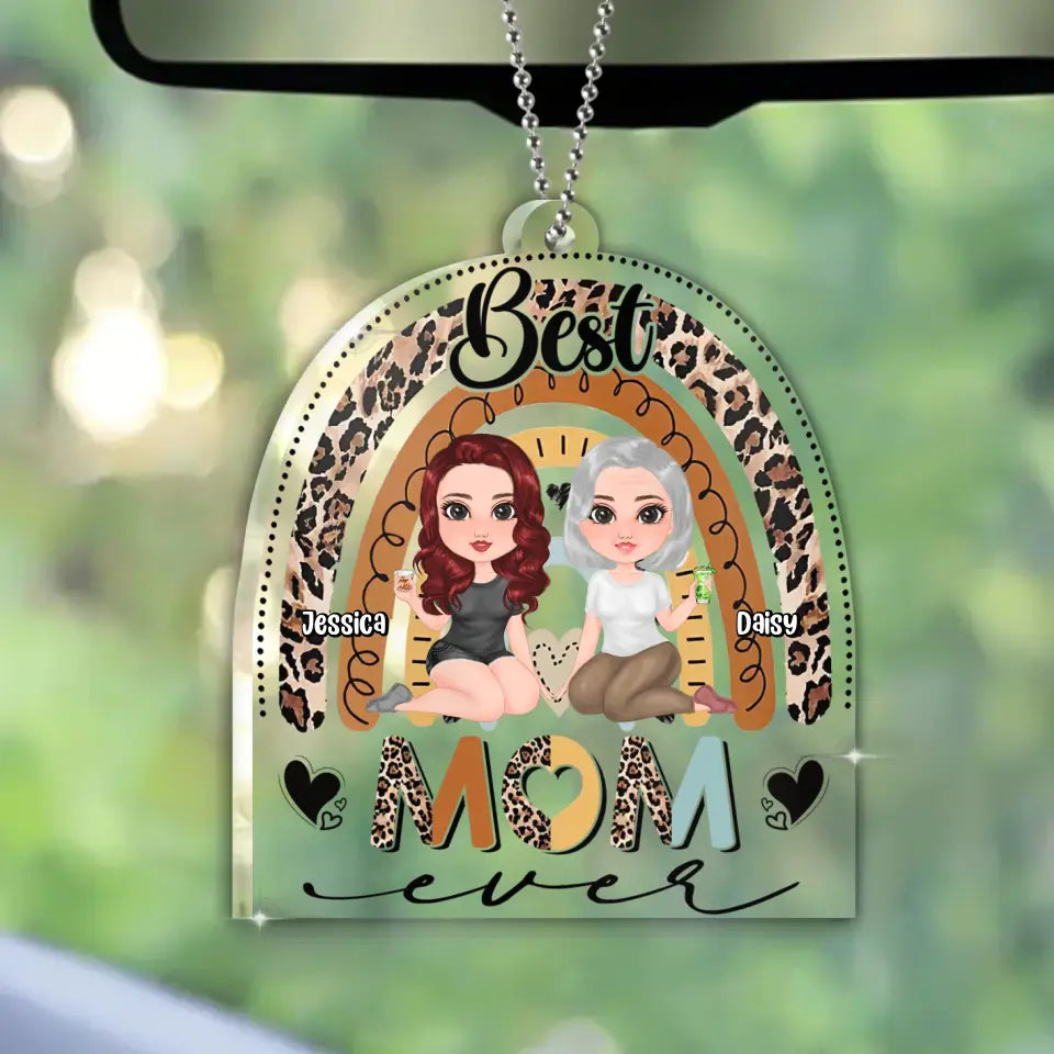 Personalized Mom Acrylic Ornament - Mom with up to 3 Children - Mother's Day Gift Idea - Best Mom Ever