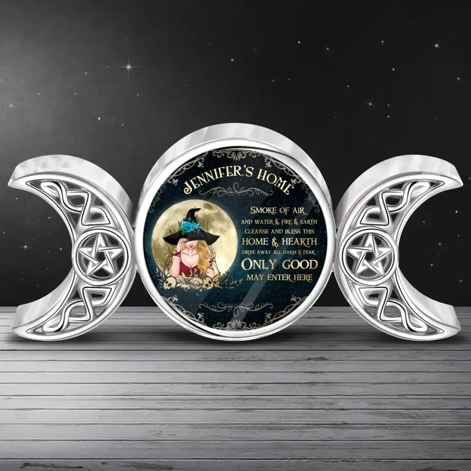 Personalized Witch Acrylic Plaque - Gift Idea for Witch Lovers/Wicca Decor/Pagan Decor - Smoke Of Air And Fire And Earth Cleanse