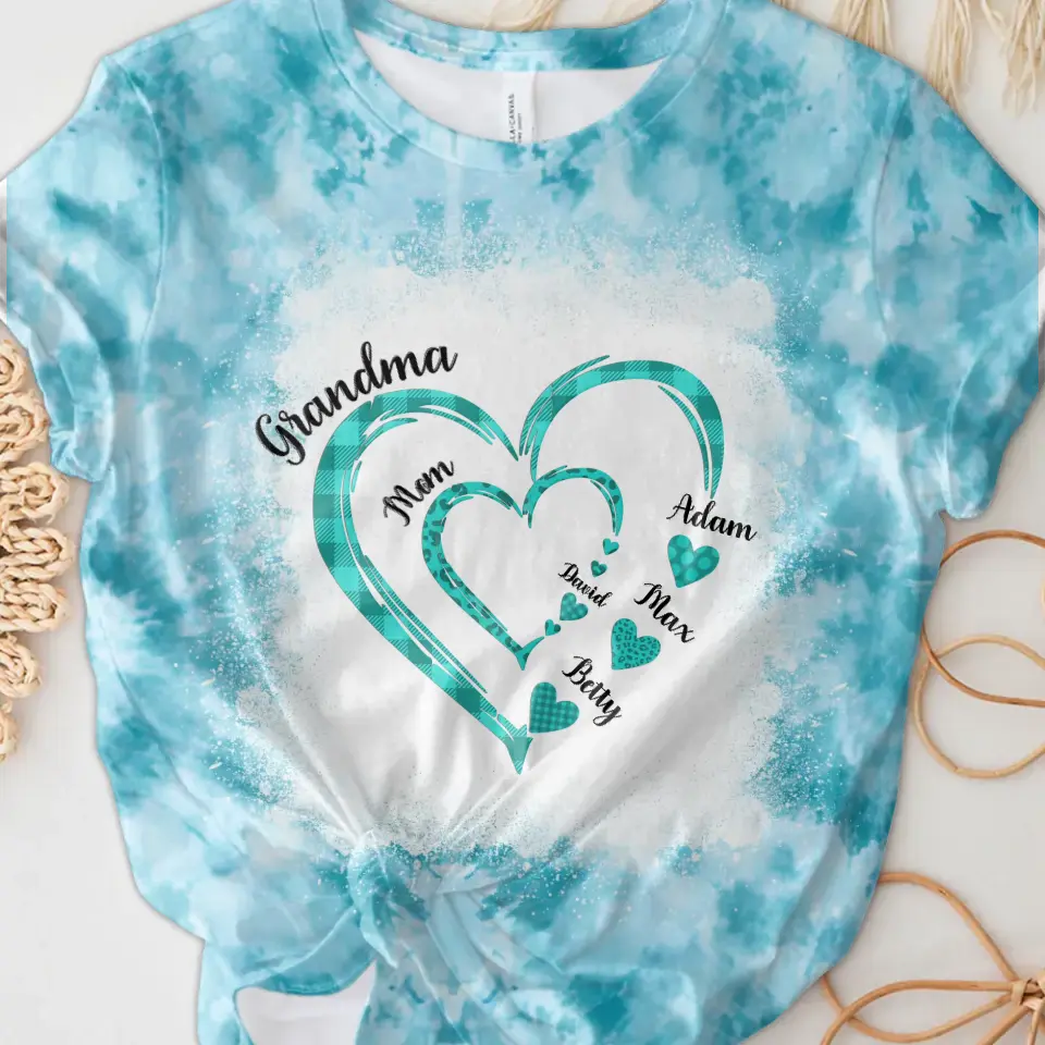 Personalized Mom/Grandma T-shirt - Up to 6 Kids And 12 Grandkids - Mother's Day Gift Idea For Mother/Grandma