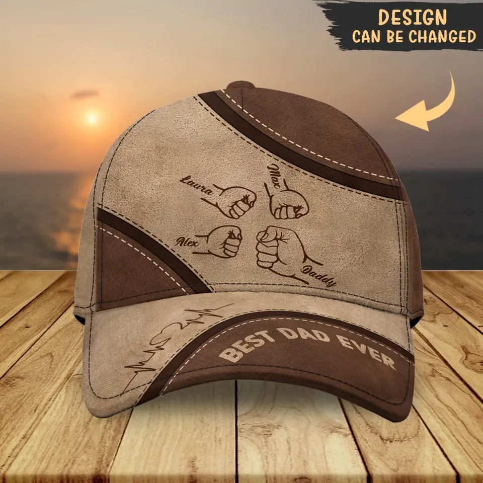 Personalized Dad Baseball Cap - Up to 5 Kids/Pets - Father's Day Gift Idea