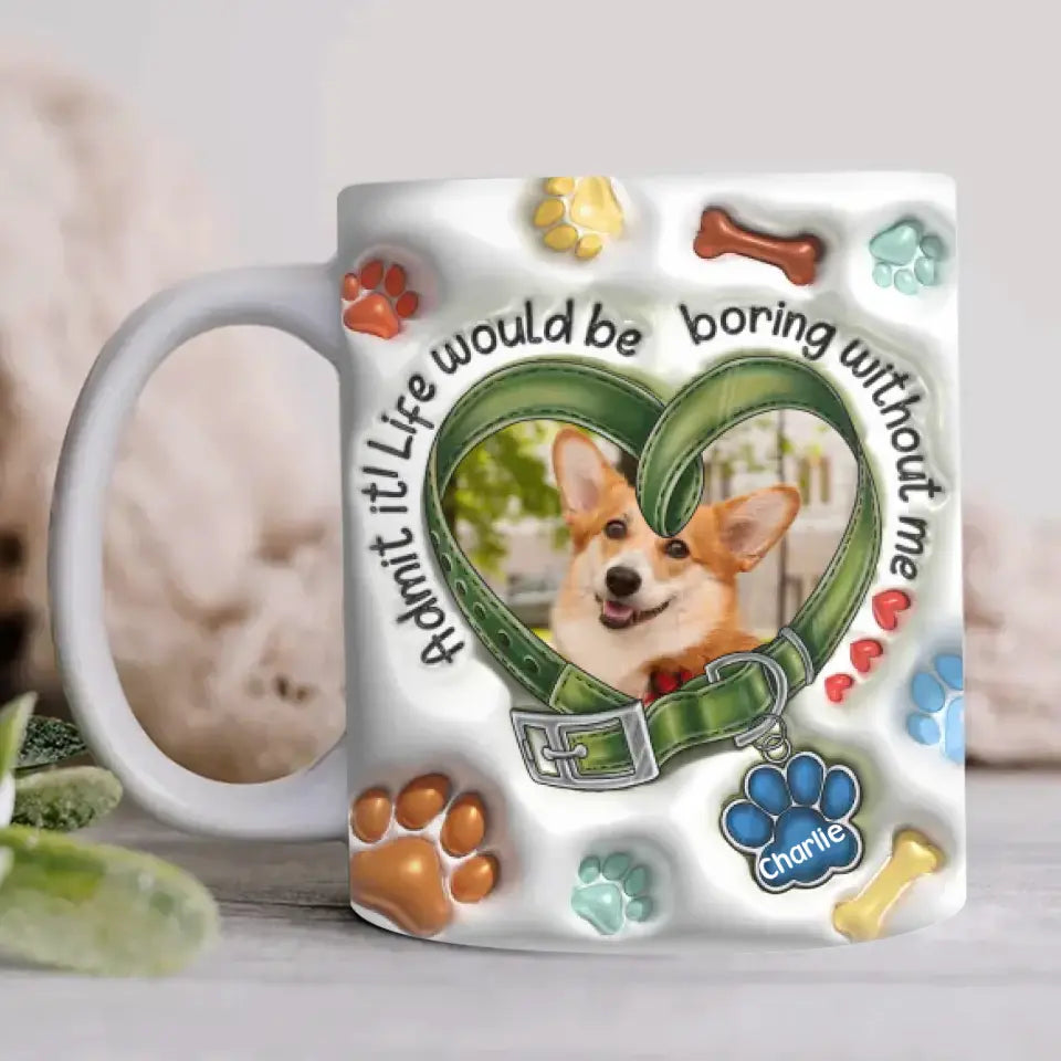 Personalized Dogs 3D Effect Coffee Mug - Upload Photo - Gift Idea For Dog Lover