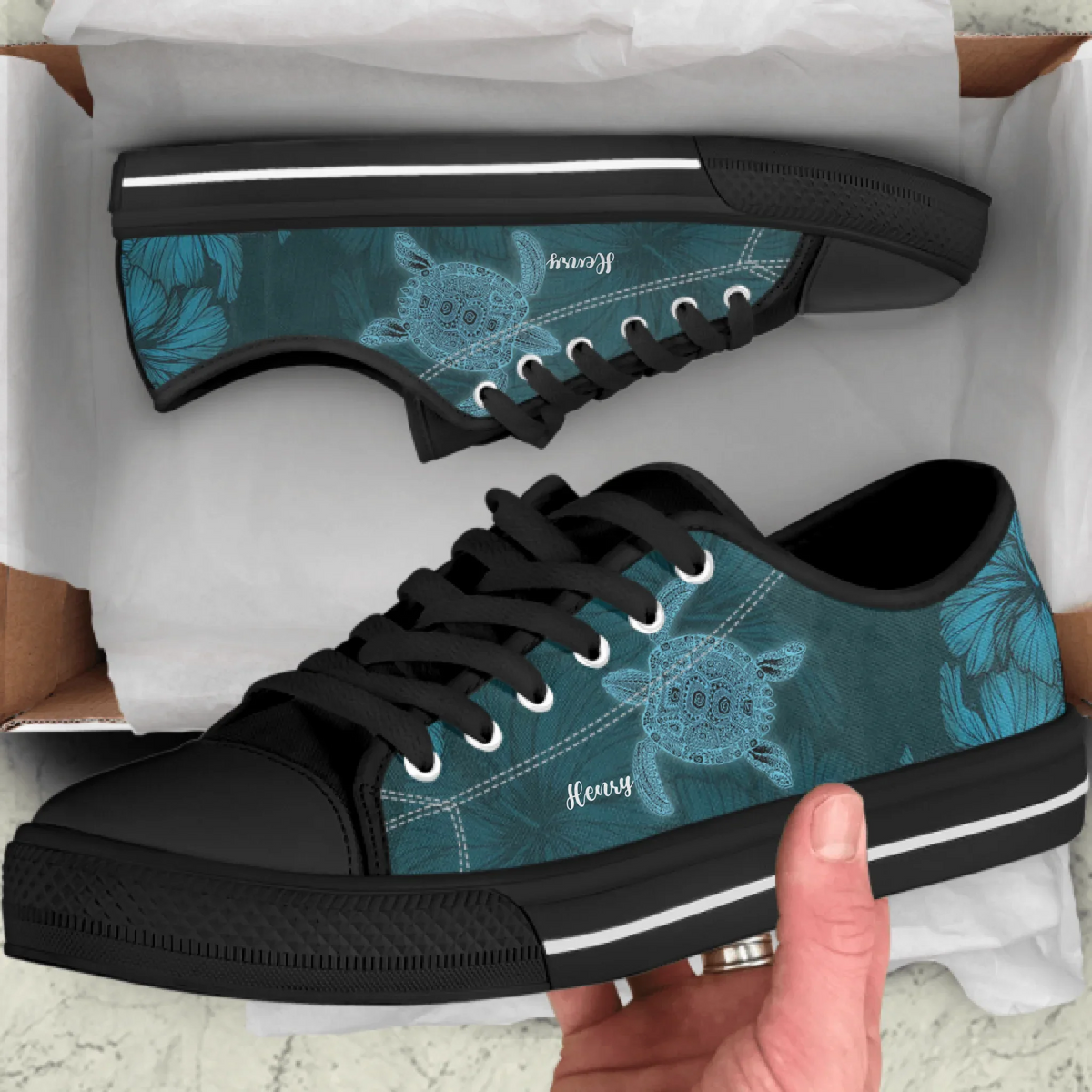 Personalized Turtle Sneakers - Gift Idea For Turtle Lovers - 8BNXYP