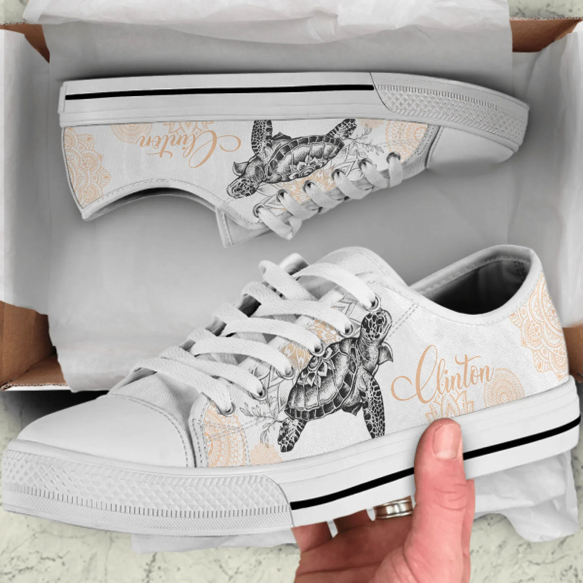 Personalized Turtle Sneakers - Best Gift For Turtle Lovers - SEWD5O