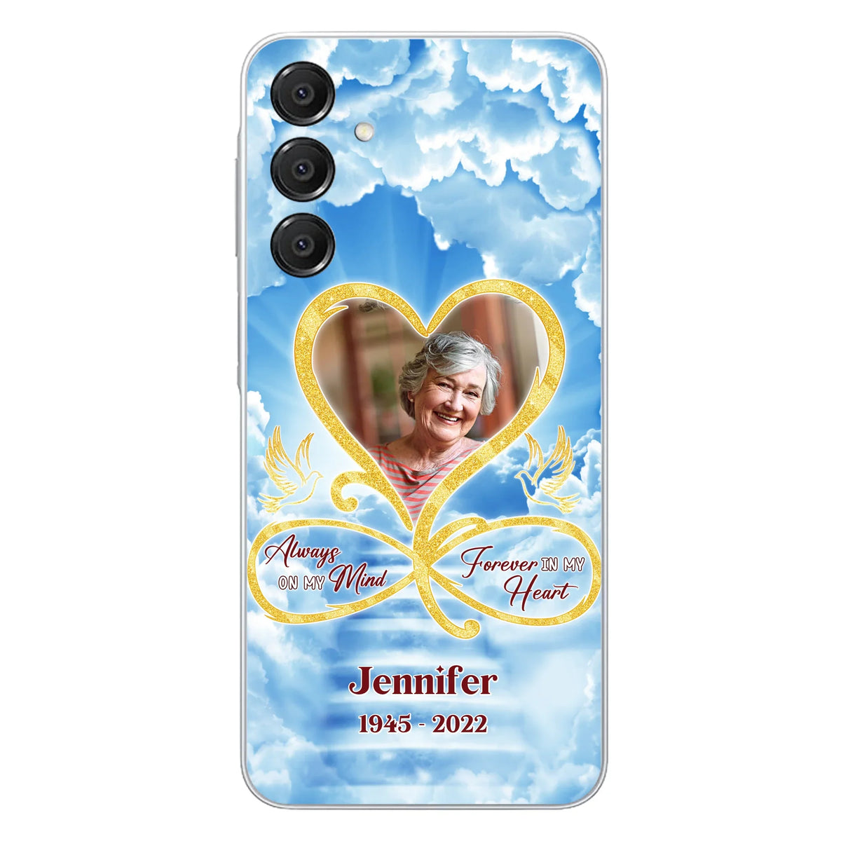 Custom Personalized Memorial Dog Phone Case - Upload Photo - Memorial Gift Idea For Dog Owners/ Dog Lovers - Your Wings Were Ready But My Heart Was Not - Case for iPhone/Samsung
