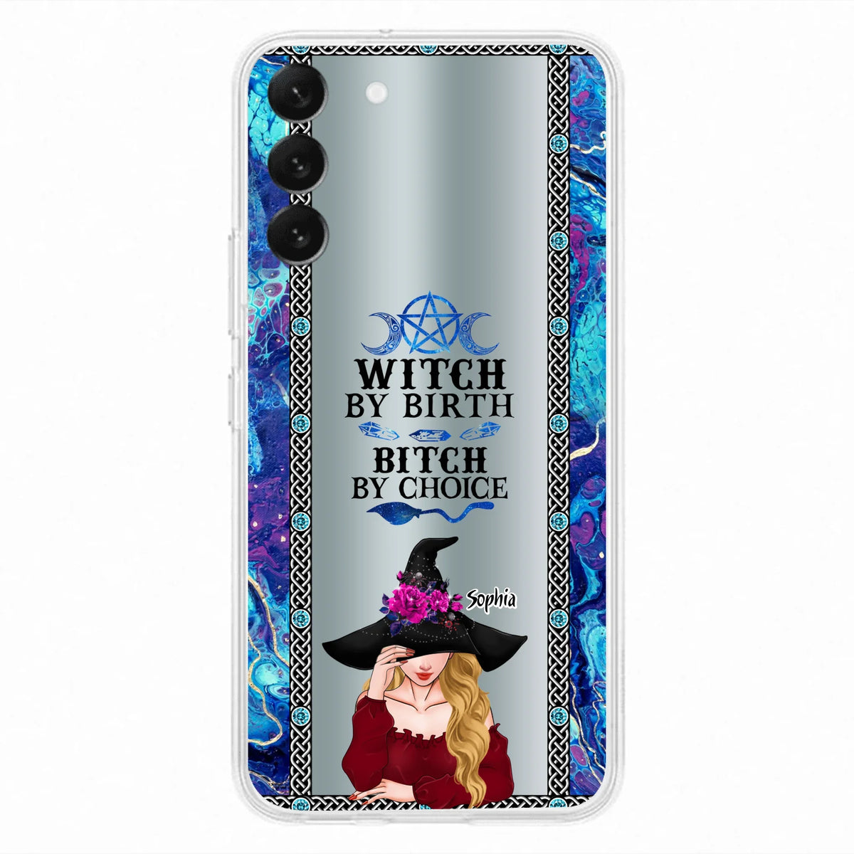 Custom Personalized Witch Phone Case for iPhone and Samsung - Gift Idea For Halloween - Witch By Birth, Bitch By Choice