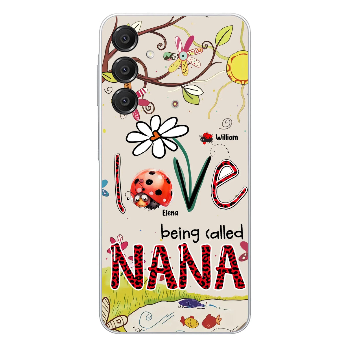 Custom Personalized Grandma/ Mom Phone Case - Gift Idea For Grandma - Upto 7 Kids - Love Being Called Gigi - Cases For iPhone/ Samsung