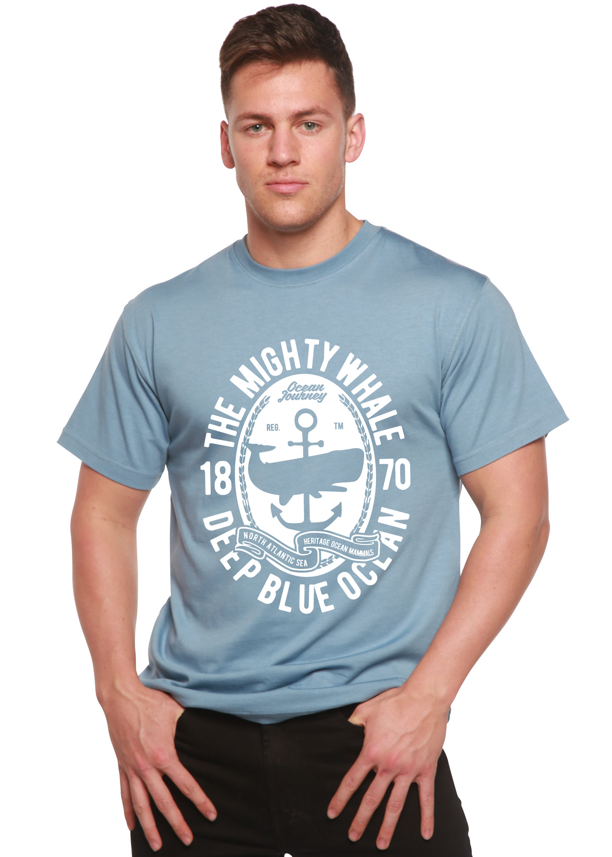 The Mighty Spun Bamboo® Men's Bamboo Viscose/Organic Cotton Short Sleeve Graphic T-Shirt