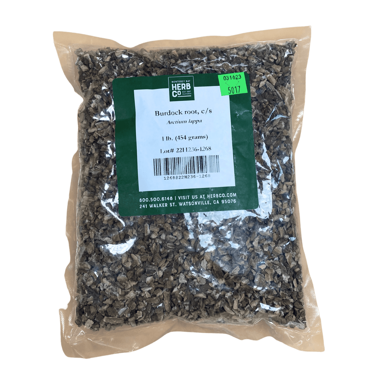 Burdock Root, Cut, Sifted
