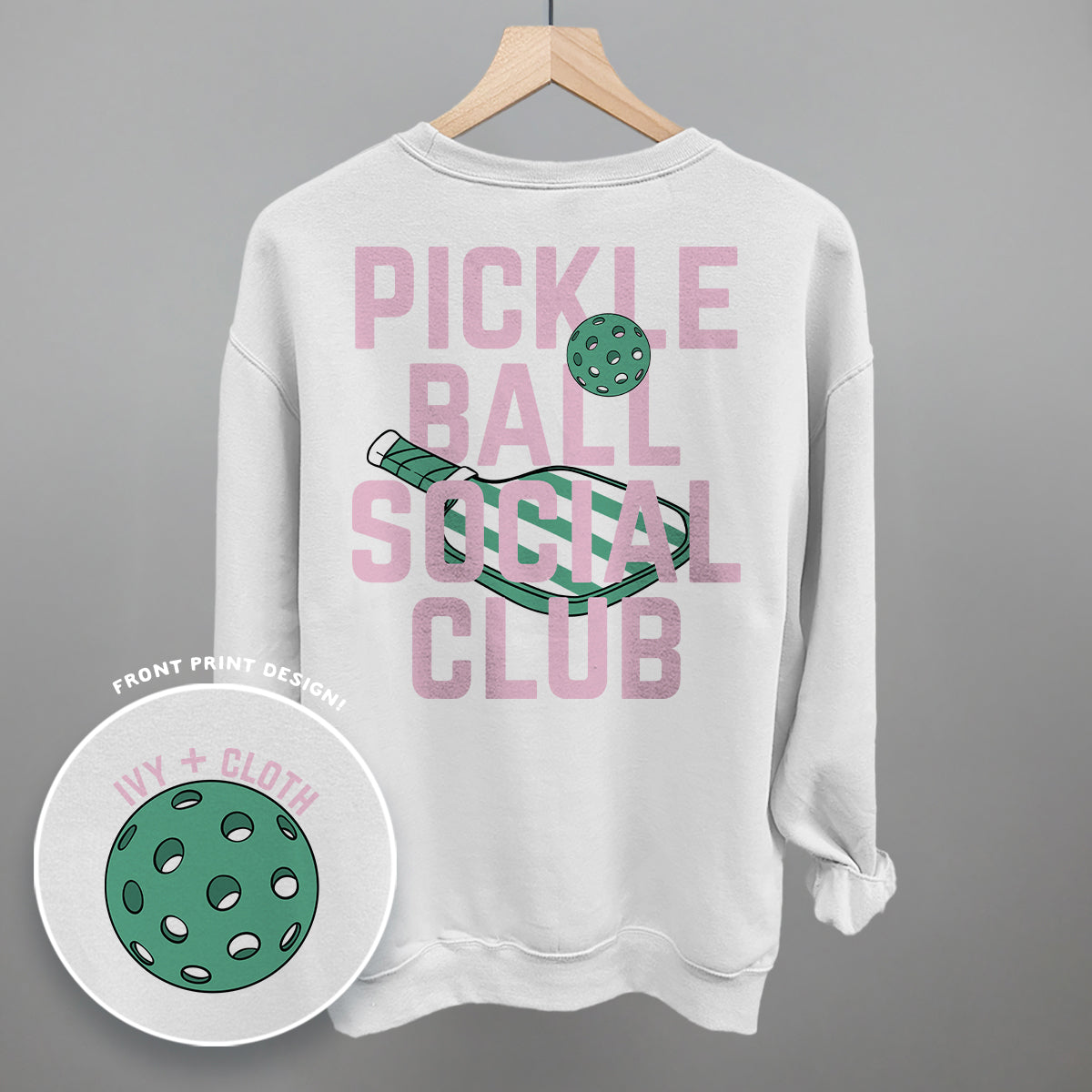 Pickleball Social Club Pink & Green (Back Print)