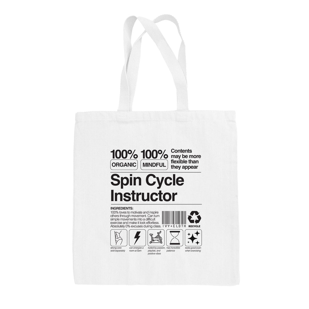 Spin Cycle Instructor Tote Bag